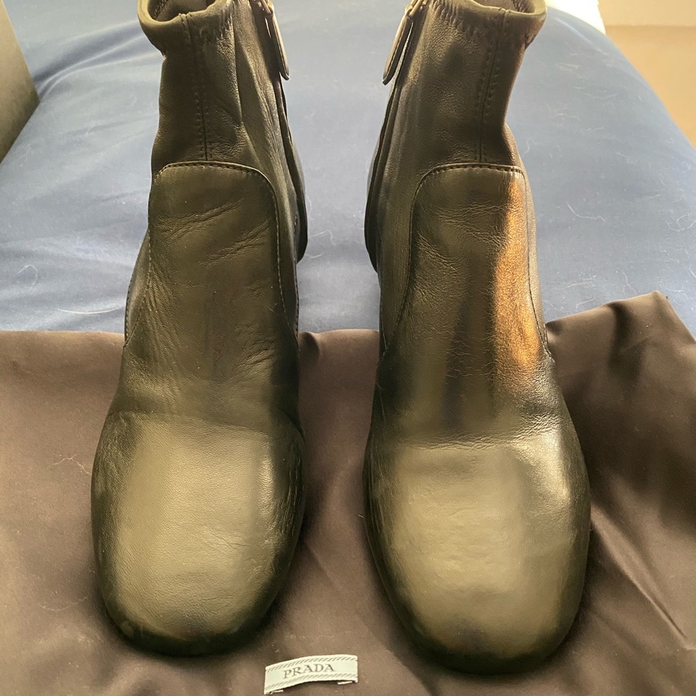 Prada black booties